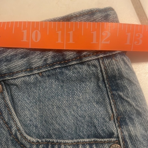 Aeropastale Y2K High-Waisted Wrap Denim Skirt raw hem - Picture 10 of 11